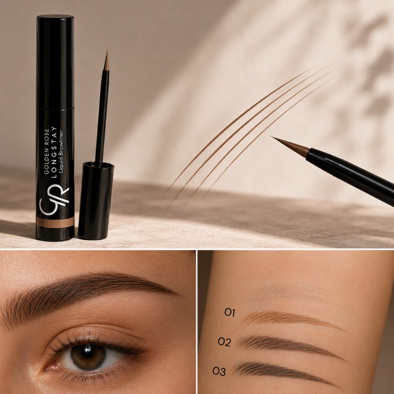 Liquid Browliner, vloeibare tattoo wenkbrauwen liner van Golden Rose Cosmetics