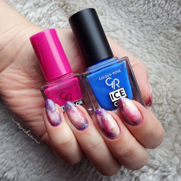 Ice Color Neon Nail Lacquer Golden Rose afbeelding 2