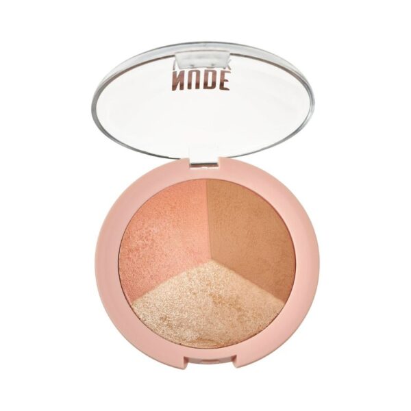 Nude Look Baked Trio Face Powder Golden Rose