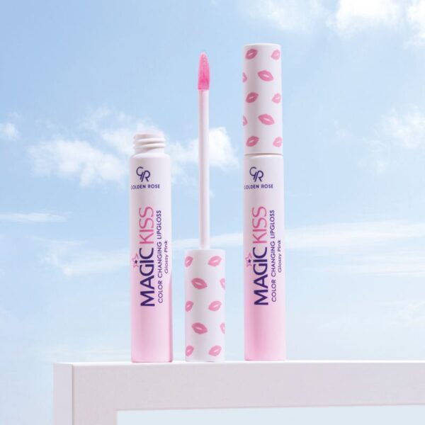 Golden Rose Magic Kiss Color Changing Lipgloss Glossy Pink 1