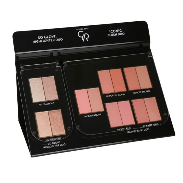 ICONIC BLUSH duo - SO GLOW! HIGHLIGHTER DUO DISPLAY