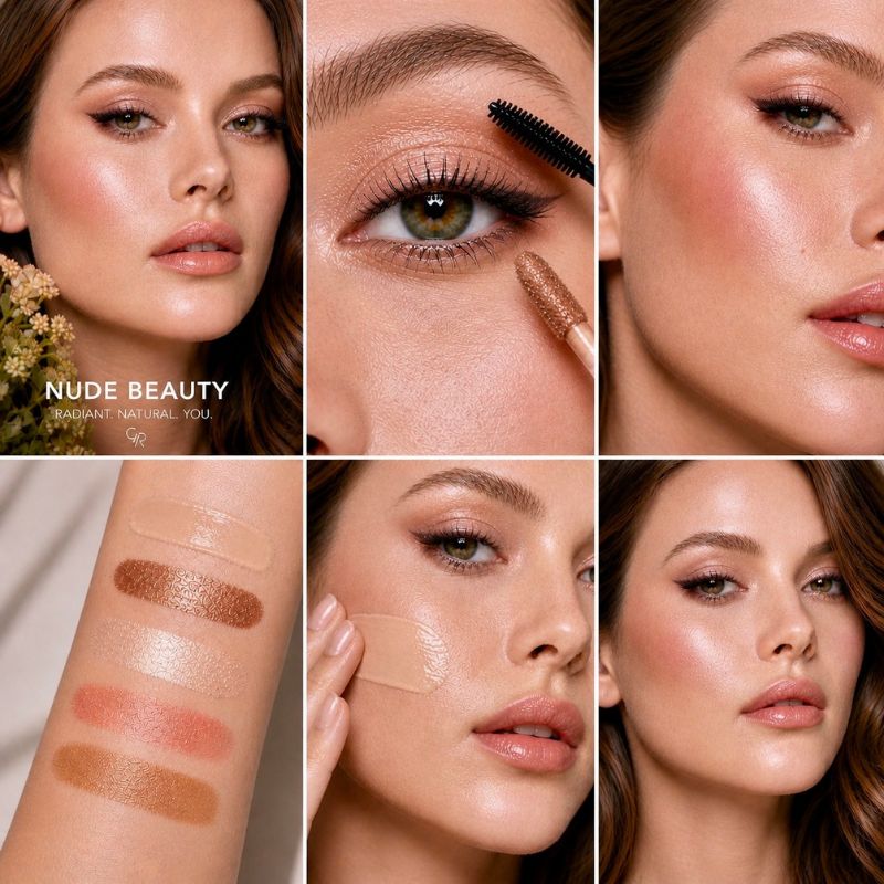 Nude-Beauty-Cadeau-Set-Met-Mascara-getinte-dagcreme-lipgloss-Highlighter-en-blush-van-Golden-Rose