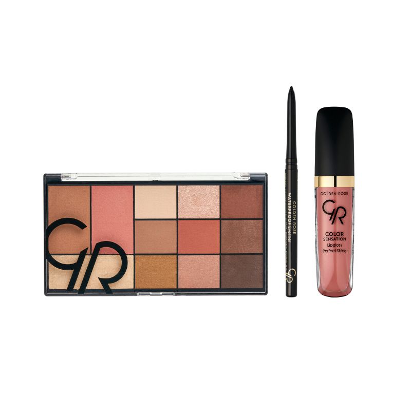 Shine in Style Set cadeau set voor de feestdagen met nude make-up