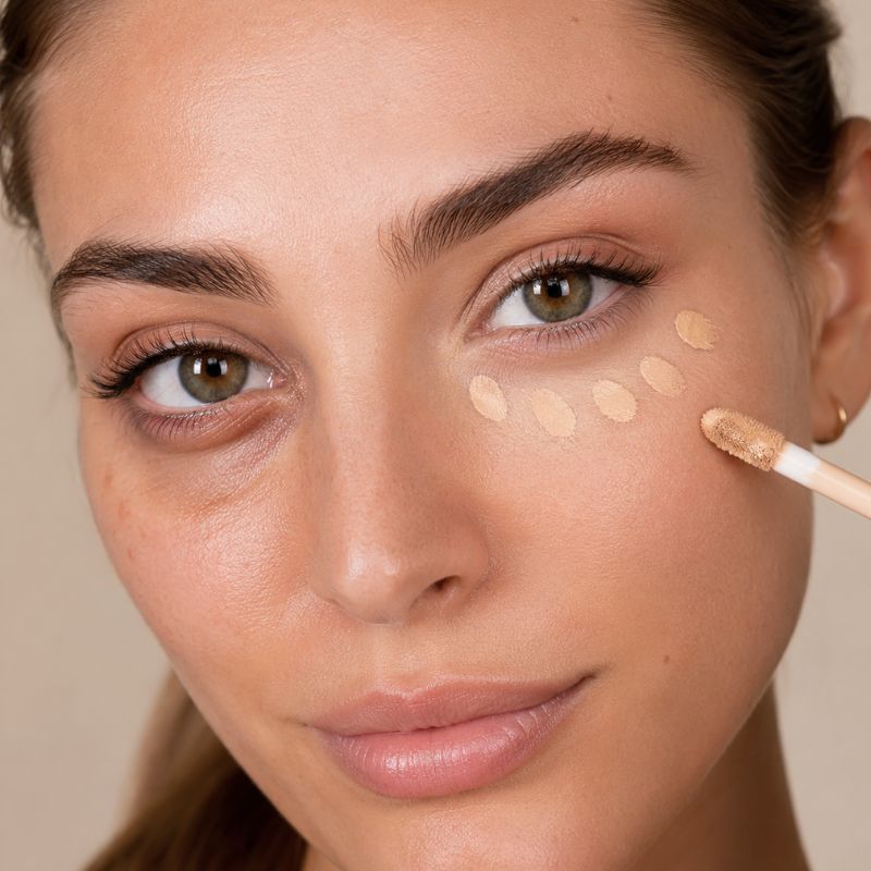Just Touch Liquid Concealer vloeibare concealer voorbeeld op model van Golden Rose