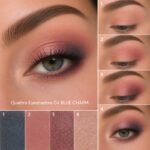 Oogschaduw look en voorbeeld van aanbrengen BLUE CHARM van Golden Rose