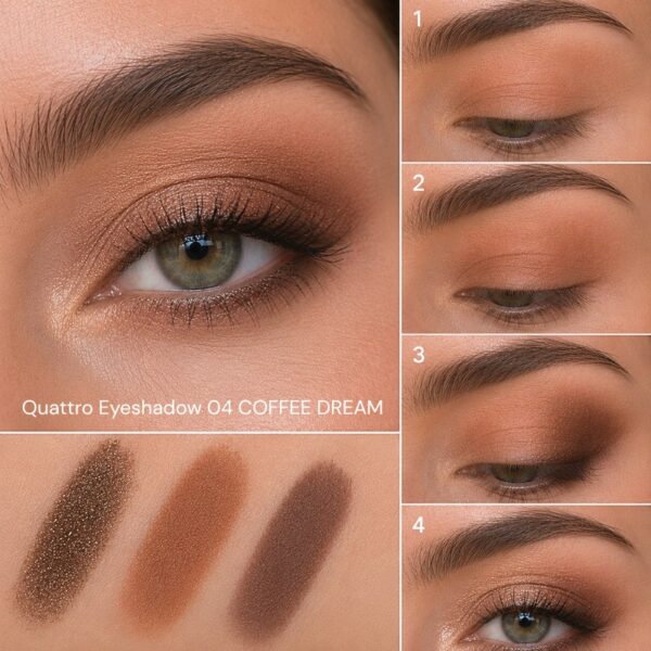 Oogschaduw look en voorbeeld van aanbrengen Coffee dream van Golden Rose